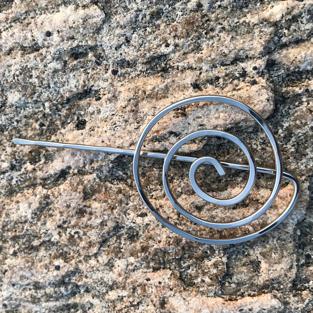 Large Circle Swirl Shawl Pin