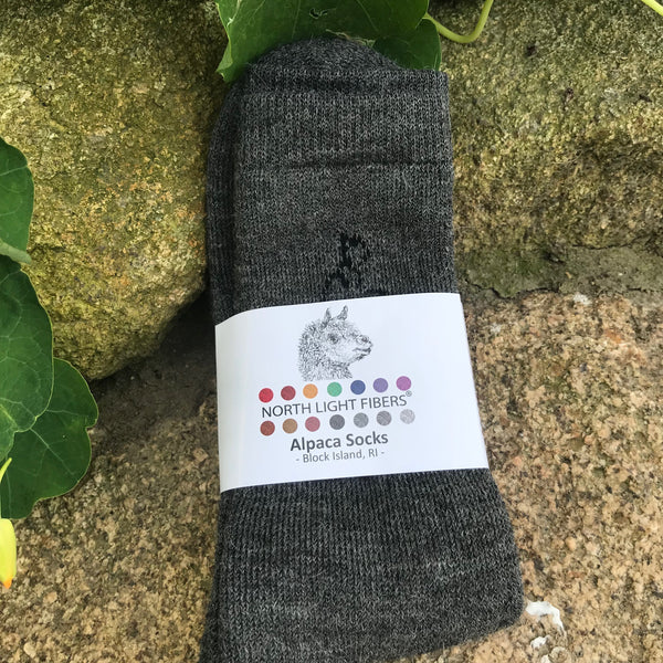 Medium (women's) grey alpaca socks